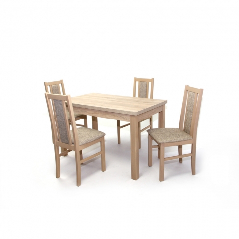 Kis Berta asztal 120-as Sonoma + 4 db Félix szék