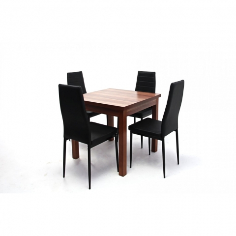 Kis Berta asztal 80x80-as Szilva + 4 db Geri szék