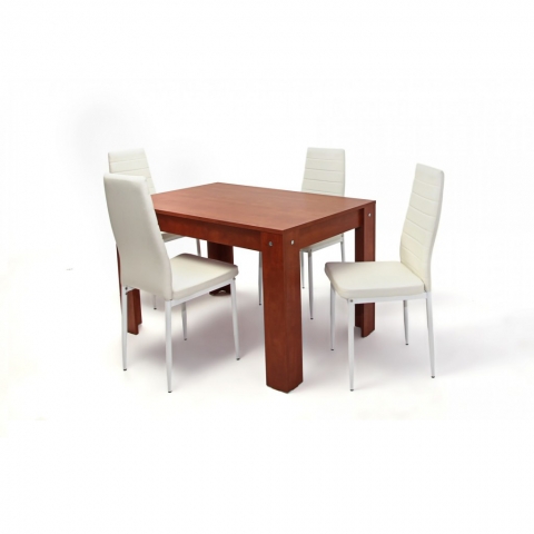 Kis Félix asztal 120-as Calvados + 4 db Geri szék