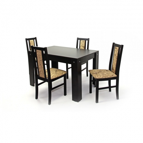 Kis Félix asztal 120-as Wenge + 4 db Félix szék