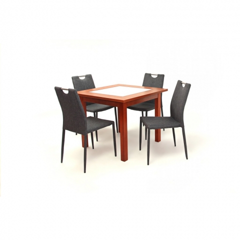Kis Stella asztal 90x90-es Calvados + 4 db Szofi szék