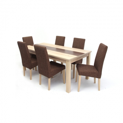 Irish asztal 180-as Sonoma/Barna + 6 db Berta szék