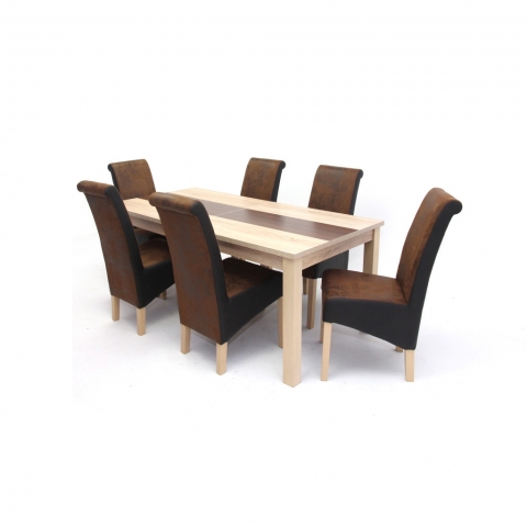 Irish asztal 180-as Sonoma/Barna + 6 db Irish szék