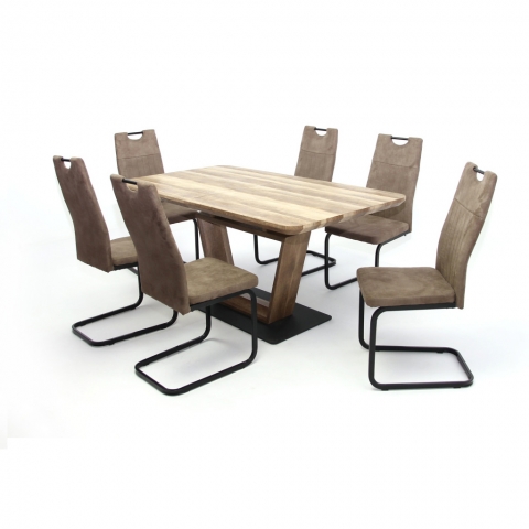 Leon asztal 160-as Canyon Tölgy + 6 db Torino szék