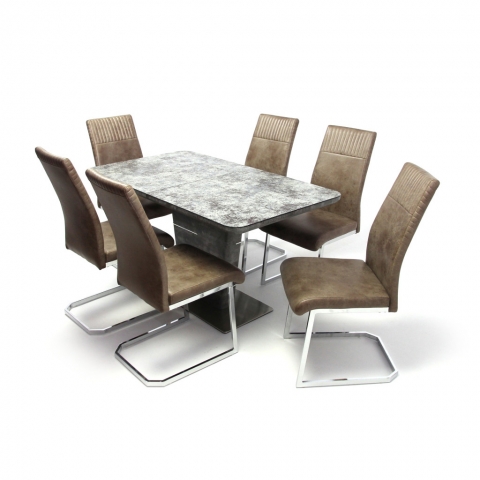 Spark asztal 140-es + 6db Rio szék