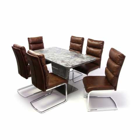 Spark asztal 140-es + 6db Rob szék