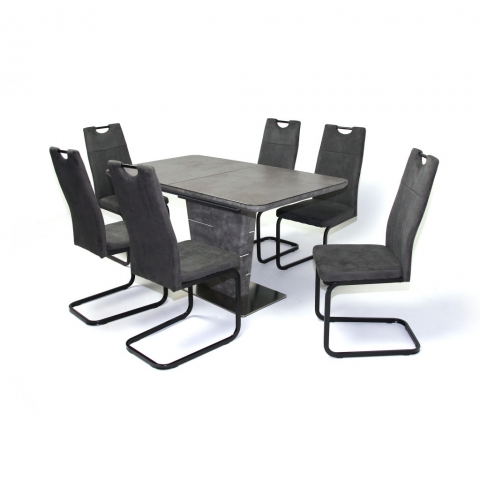 Spark asztal 140-es Cement + 6 db Torino szék